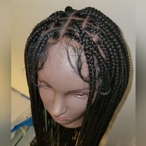 Black box braid lace front wig